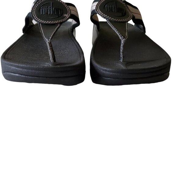 Fitflops Black WALKSTAR Webbing Toe-Post - Picture 4 of 10